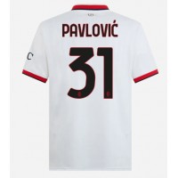 Camisa de time de futebol AC Milan Strahinja Pavlovic #31 Replicas 2º Equipamento 2024-25 Manga Curta